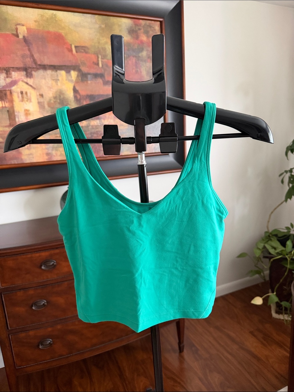 lululemon athletica Teal V-Neck Cropped Tank